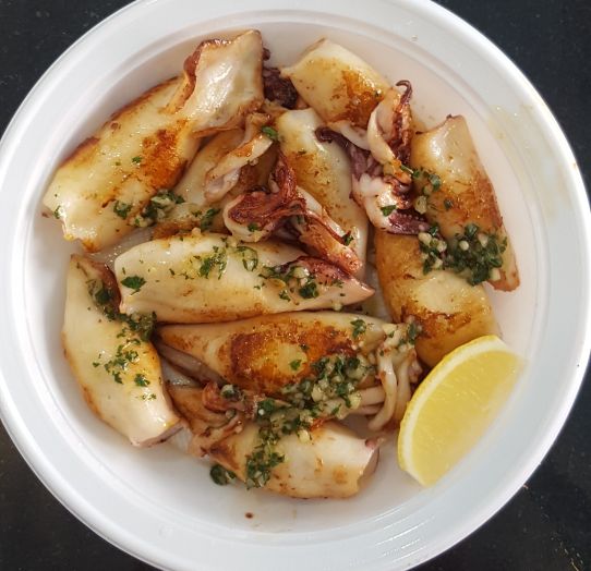 Grilled calamari