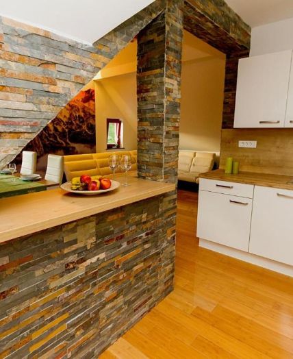 Kitchen and living room
