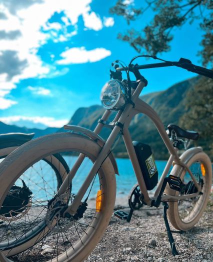 Biking and fishing on Lake Bohinj
