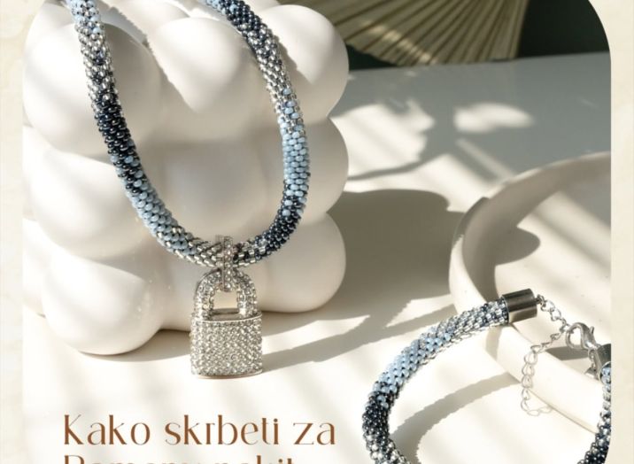 Gehäkelter Schmuck mit Perlen aus Slowenien