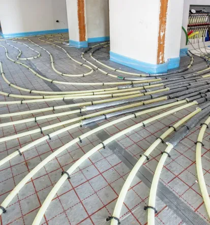 Einbau von Fußbodenheizungen, Sanitäranlagen und anderen Heizungsinstalltionen