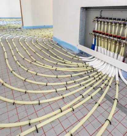 Einbau von Fußbodenheizungen, Sanitäranlagen und anderen Heizungsinstalltionen