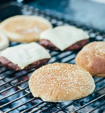 Burgers and drinks