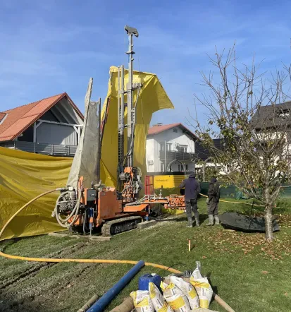 Bohrung für Wärmepumpe und Erdsonde