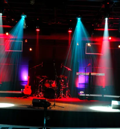 Montage von Musicalbühnen