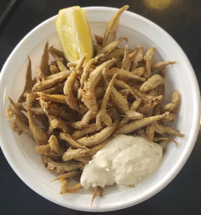 Delicious grilled and fried seafood in Koper