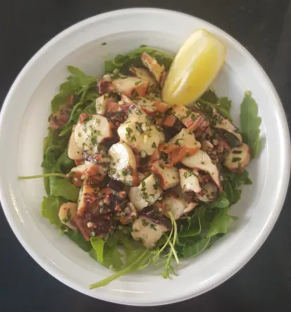 Fresh seafood dishes in Koper on the Slovenian coast