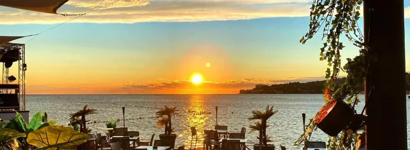Cocktail beach bar Portorož, Slovenian coast